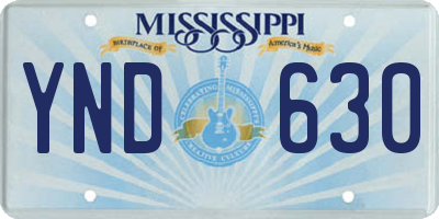MS license plate YND630
