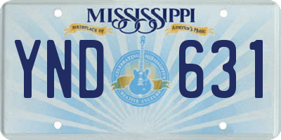 MS license plate YND631