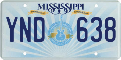 MS license plate YND638