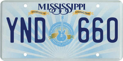 MS license plate YND660