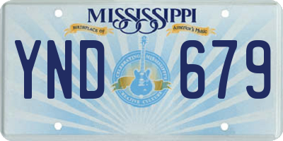 MS license plate YND679