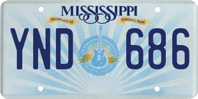 MS license plate YND686
