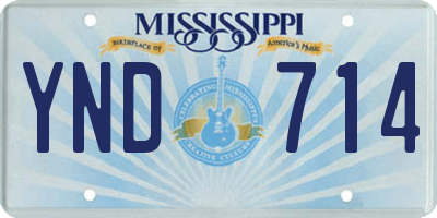MS license plate YND714