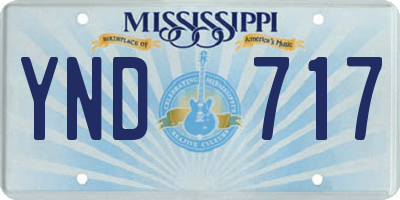 MS license plate YND717