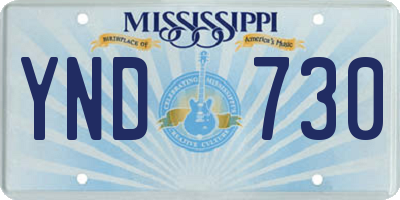 MS license plate YND730