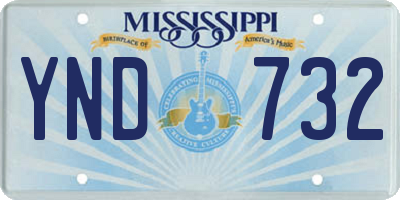 MS license plate YND732