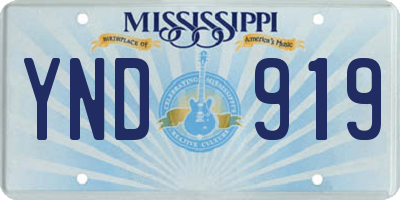 MS license plate YND919