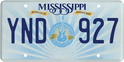 MS license plate YND927