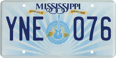 MS license plate YNE076