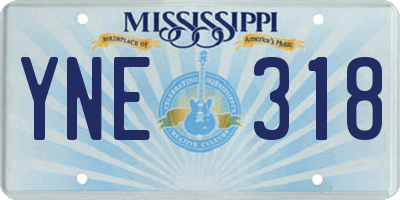 MS license plate YNE318