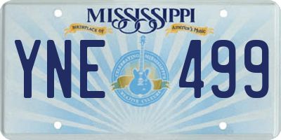 MS license plate YNE499