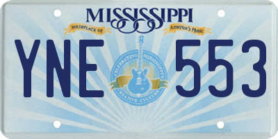 MS license plate YNE553