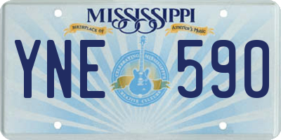 MS license plate YNE590