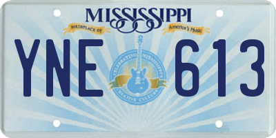 MS license plate YNE613