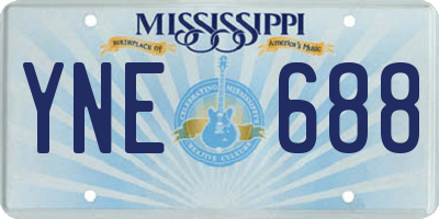 MS license plate YNE688