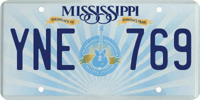 MS license plate YNE769