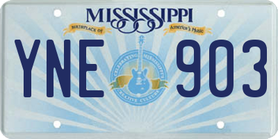 MS license plate YNE903