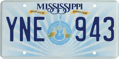 MS license plate YNE943