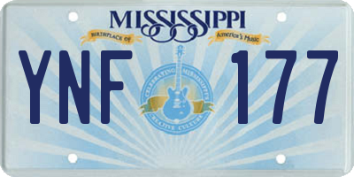 MS license plate YNF177