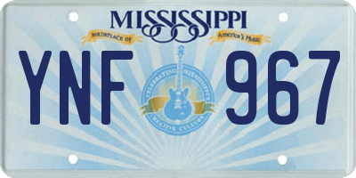 MS license plate YNF967