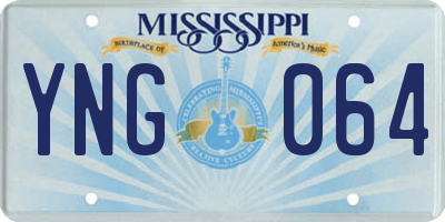 MS license plate YNG064