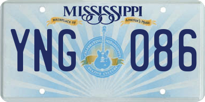 MS license plate YNG086