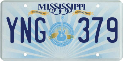 MS license plate YNG379