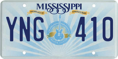 MS license plate YNG410