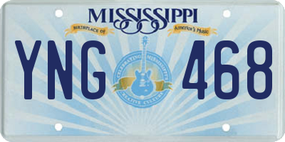 MS license plate YNG468