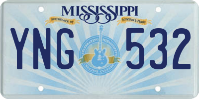 MS license plate YNG532