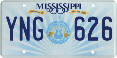 MS license plate YNG626