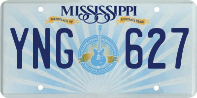 MS license plate YNG627