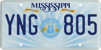 MS license plate YNG805