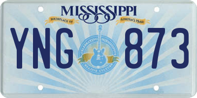 MS license plate YNG873