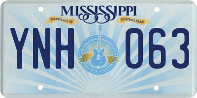 MS license plate YNH063