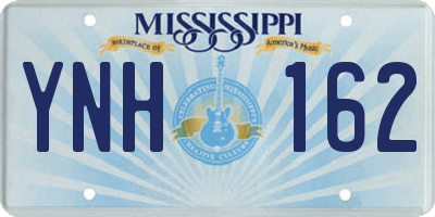 MS license plate YNH162