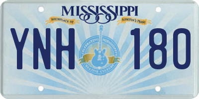 MS license plate YNH180