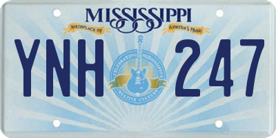 MS license plate YNH247