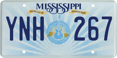 MS license plate YNH267