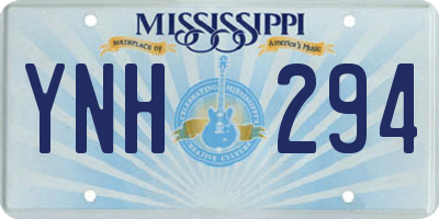 MS license plate YNH294