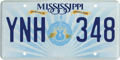 MS license plate YNH348