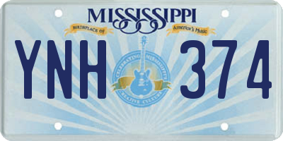 MS license plate YNH374