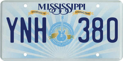 MS license plate YNH380