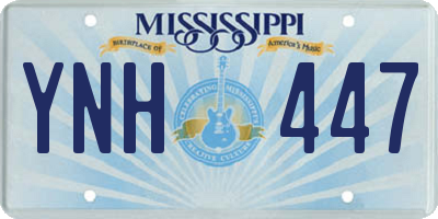 MS license plate YNH447