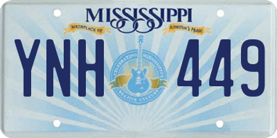MS license plate YNH449