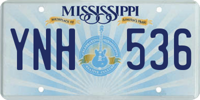 MS license plate YNH536