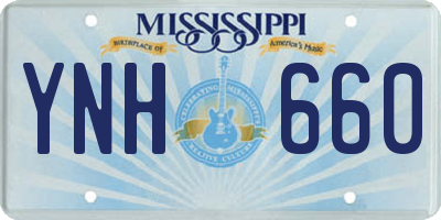 MS license plate YNH660