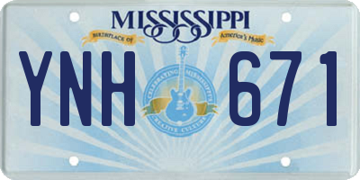 MS license plate YNH671