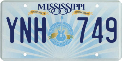 MS license plate YNH749