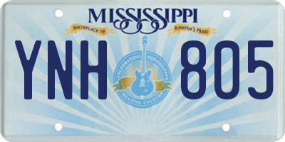 MS license plate YNH805
